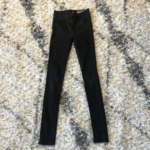 Rag & Bone black High Rise Legging Jean 24